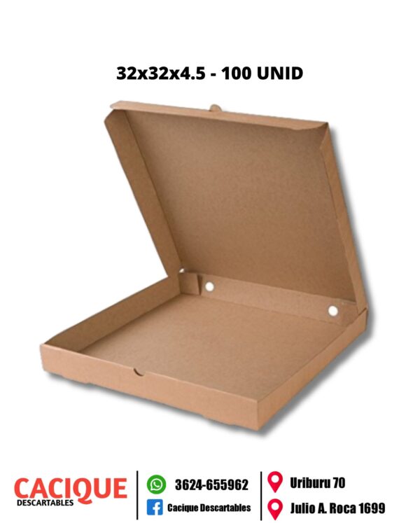 Caja De Pizza Edg M/m 8 Porc 32x32x4.5 Unid