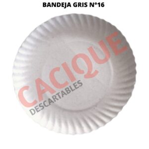 BANDEJA CARTON GRIS N?16 X 20 UNID