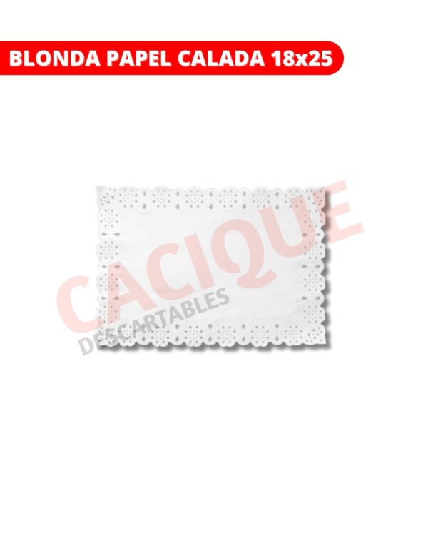 BLONDA PAPEL CALADA N?18X25