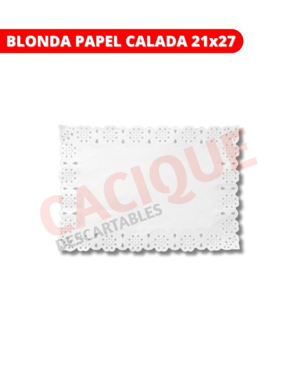BLONDA PAPEL CALADA N?21X27