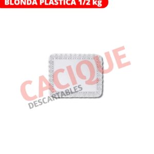 BANDEJA PLASTICA BLONDA X 1/2 KG REC X UNI