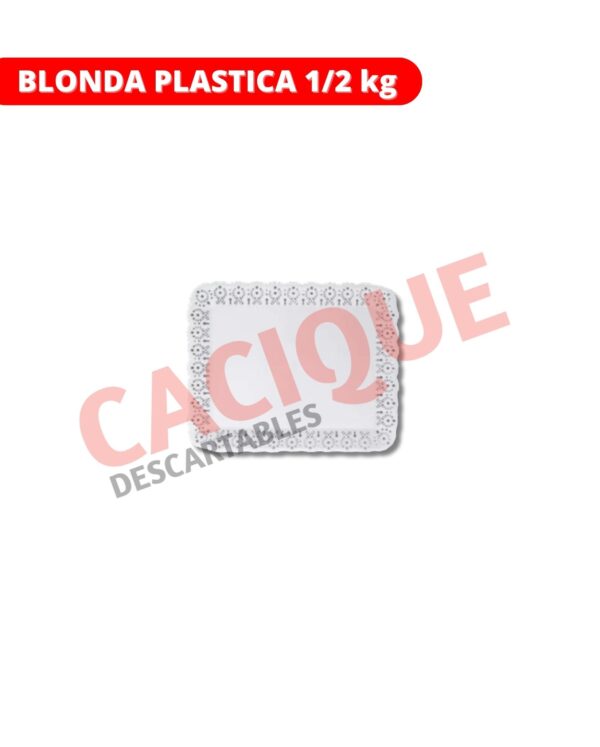 BANDEJA PLASTICA BLONDA X 1/2 KG REC X UNI