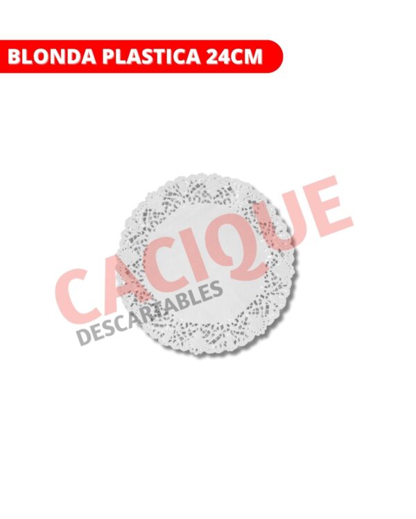 BANDEJA PLASTICA BLONDA 24 CM X UNI