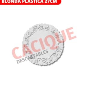 BANDEJA PLASTICA BLONDA 27 CM X UNI