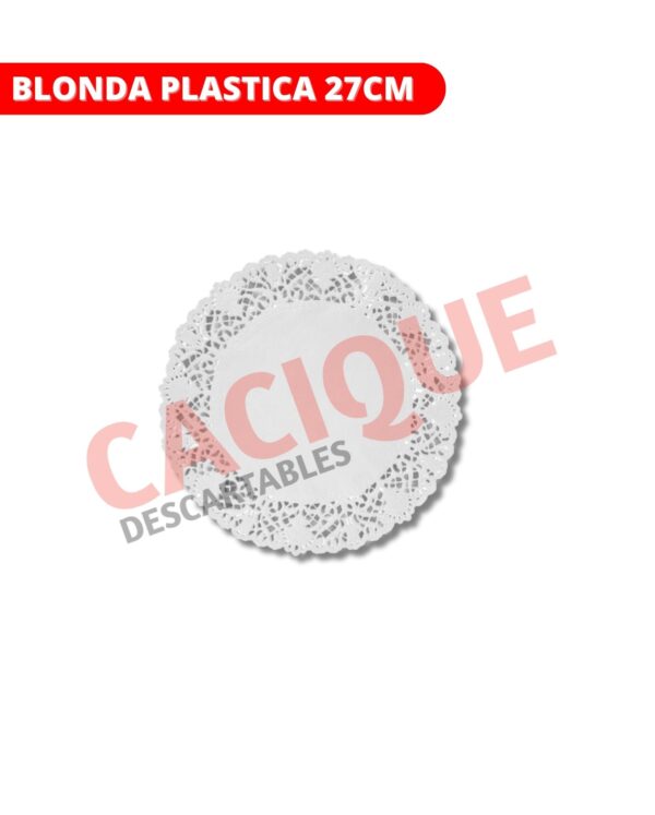 BANDEJA PLASTICA BLONDA 27 CM X UNI