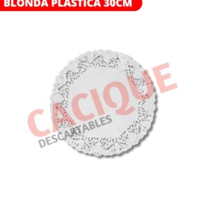 BANDEJA PLASTICA BLONDA 30 CM X UNI