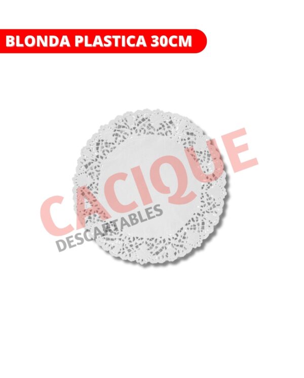 BANDEJA PLASTICA BLONDA 30 CM X UNI