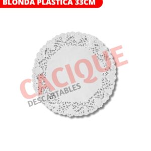 BANDEJA PLASTICA BLONDA 33 CM X UNI