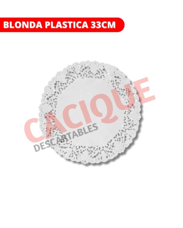 BANDEJA PLASTICA BLONDA 33 CM X UNI