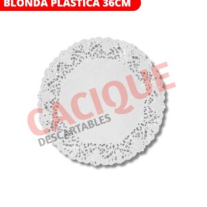 BANDEJA PLASTICA BLONDA 36 CM X UNI