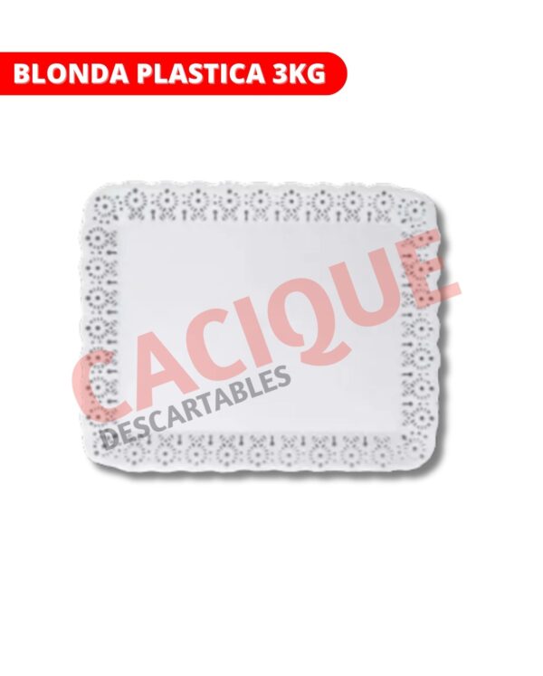 BANDEJA PLASTICA BLONDA X 3 KG REC X UNI