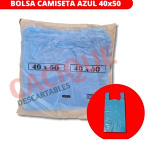 BOLSA CAMISETA 40X50 COLOR AZUL