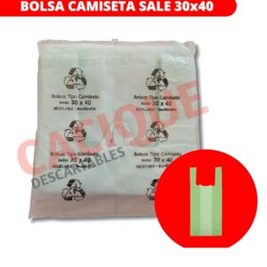 BOLSA CAMISETA 30X40 SALE COLOR