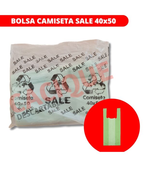 BOLSA CAMISETA 40X50 SALE COLOR