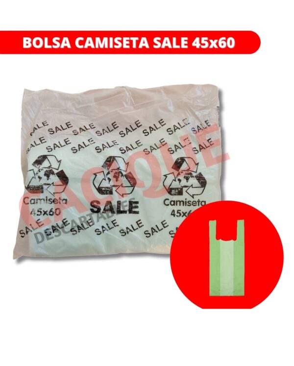 BOLSA CAMISETA 45X60 SALE COLOR