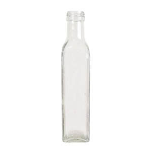 Botella Vidrio Cuadrada 250cc