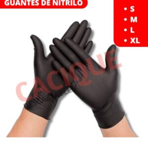 GUANTES DE NITRILO NEGRO CHICO