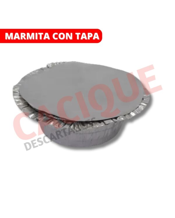 ALUMINIO MARMITA CON TAPA M-9 X UNID