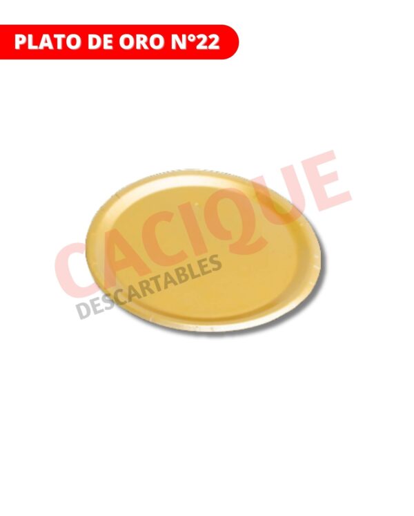 PLATO ORO 22 CM