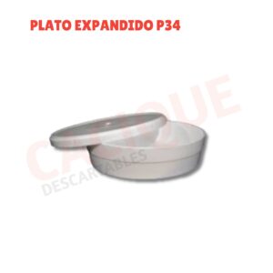 PLATO EXPANDIDO P34 X 1000 CC CON TAPA X UNID