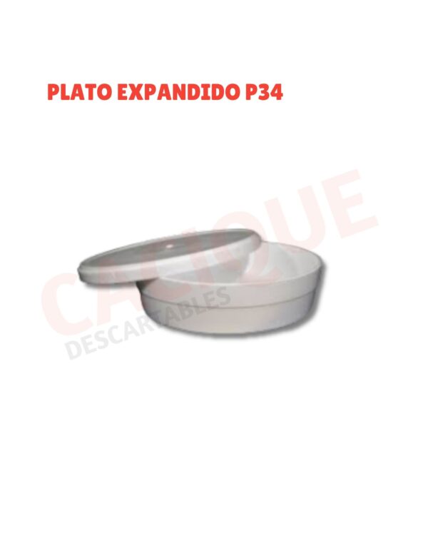 PLATO EXPANDIDO P34 X 1000 CC CON TAPA X UNID