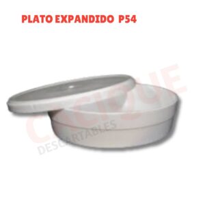 PLATO EXPANDIDO P54 X1600 CC CON TAPA X UNID