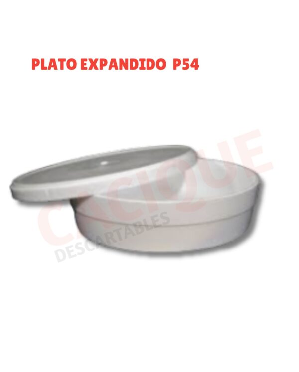PLATO EXPANDIDO P54 X1600 CC CON TAPA X UNID