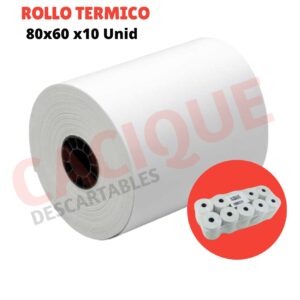 ROLLO PAPEL TERMICO 80X60X10UNID