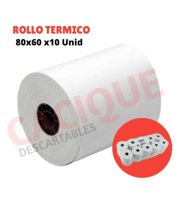 ROLLO PAPEL TERMICO 80X60X10UNID