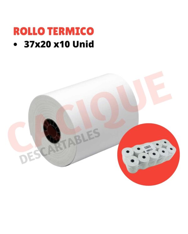 Rollo Papel Termico 37x20x10unid