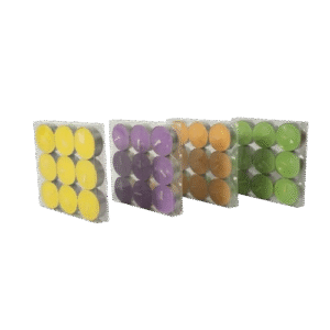 Vela De Colores Con Base De Aluminio Paq De 10 Unid
