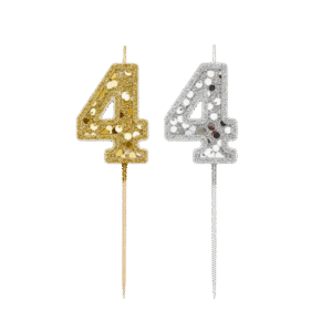 Vela Con Palito Gibrada Numero 4