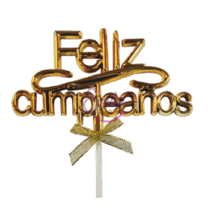 Topper 3d Feliz Cumple -cursiva-15año