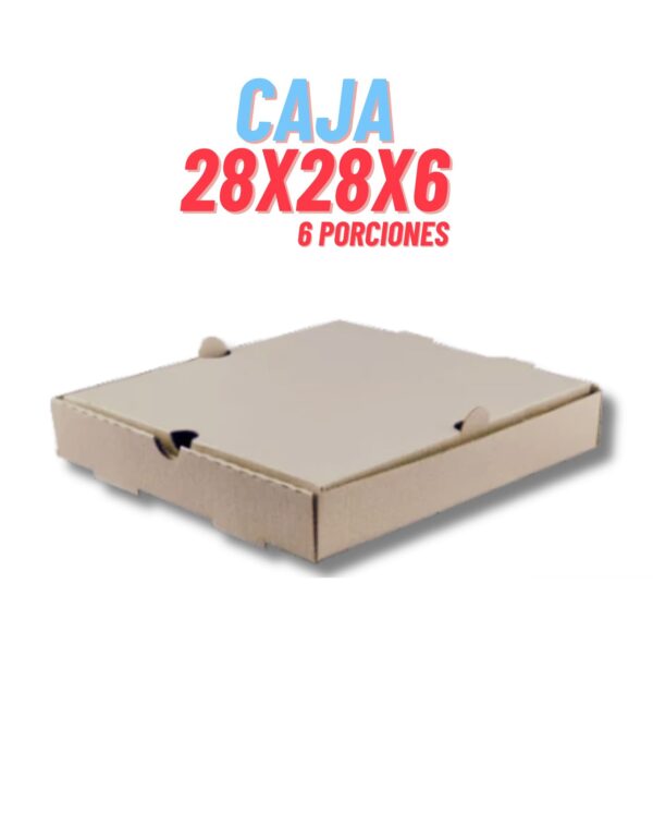 CAJA EDG PIZZA M/M 6 PORC ALTA 28X28X6 UNID