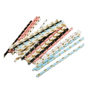Sorbete Polipapel Con Fuelle Metalizado Decorad Paq X25unid