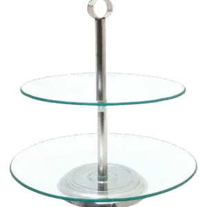 Plato Exhibidor Doble De Vidrio