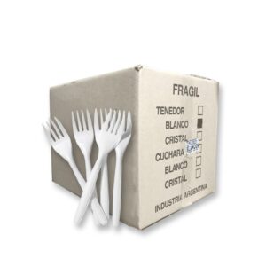 Tenedor Blanco Por Caja