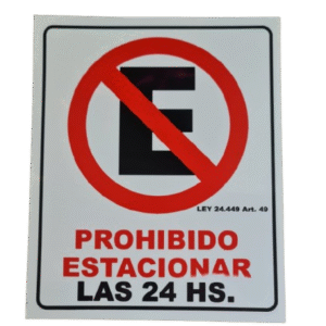 Vinilo Prohibido Estacionar 12x12