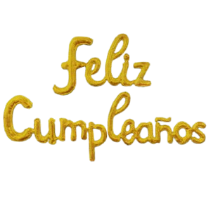 Globo Metalizado Letra Cursiva Feliz CumpleaÑos