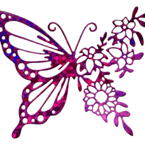 Mariposa Holografica Doble Mediana