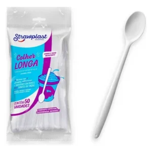 Stp Cuchara Plastica Larga X50unid