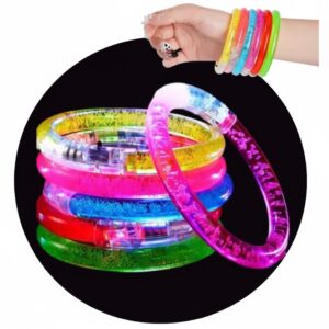 Pulsera Acrilica Con Luz Navidad