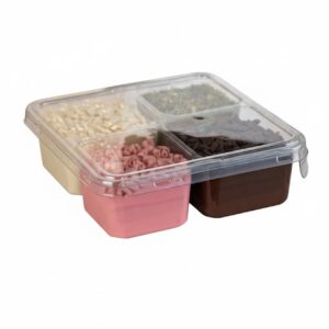 Gvt Bandeja Cuadrada 4div 16x16x5