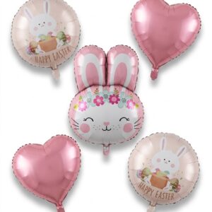 Globo Metalizado Set 5 Felices Pascuas