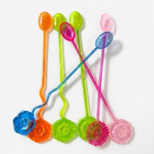 Agitadores Acrilico 20cm Flor X6unid