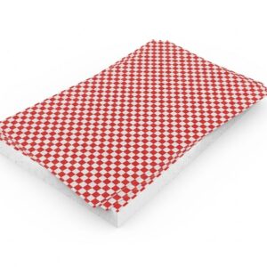 Papel Parafinado Cuadro Rojo-negro 25x40