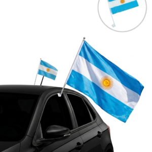 BANDERA ARGENTINA PARA AUTO 30X43