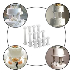 COLUMNAS PLASTICA PARA TORTA 12.5X3X4UNID
