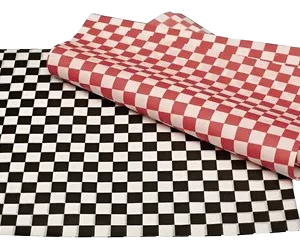 PAPEL PARAFINADO CUADRO ROJO-NEGRO 30X40