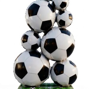 GLOBO MUNDIAL PIRAMIDE DE 8 PELOTAS CON BASE 56X100